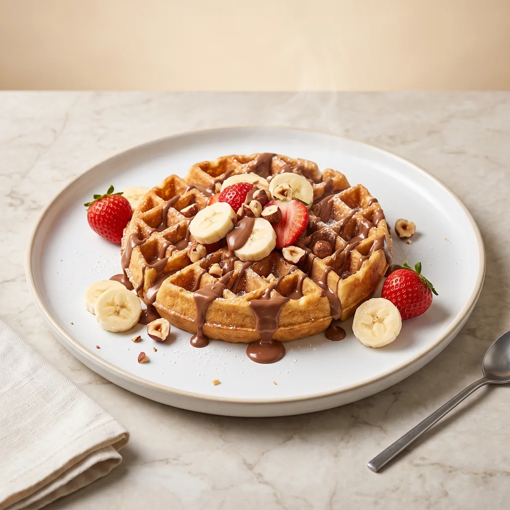 Çikolatalı Muzlu Çilekli Waffle (2 Kişilik)